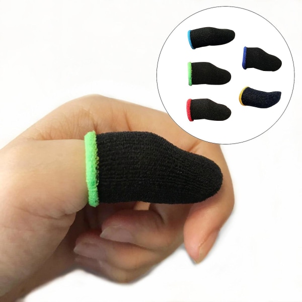 3xcarbon Fiber Fingertips Sleeve Set Hengittävä sormilaukku puhelinpeliin 5kpl