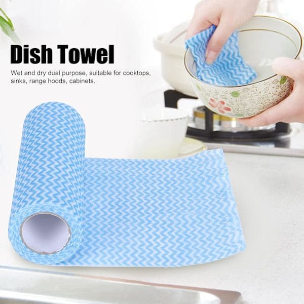 Disposable Non-Woven Dish Rags, Cleaning Cloth for Hobs, Sinks, Extractor Fans, Kitchenware (27*28cm)