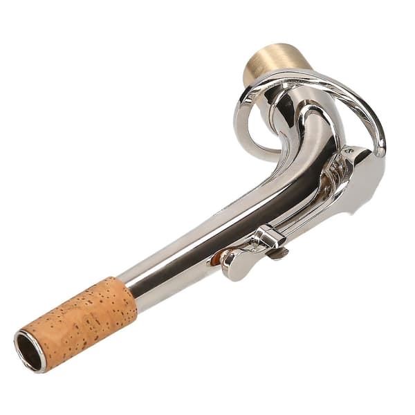 Alto Saksofon Hals Messing Bøy Hals Saks Byttedel Saks Tilbehør silver Plated with nickel