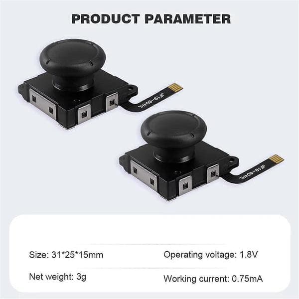 2 ST Hall Effect Joystick Switch/Lite/OLED Joycon Analog Tommelfinger Inget Glid Hall Elektromagnet