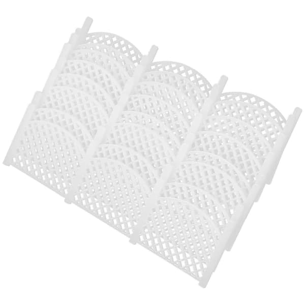 Miniature Hegn Model Dukkehus Tilbehør Fe Dekorationer Hvid Abs Simulation Ornament 8 Stk