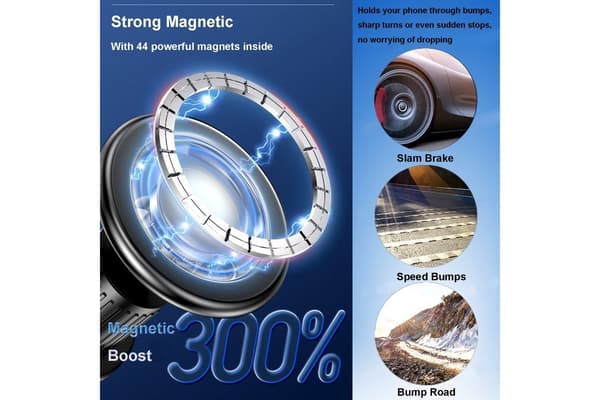 2-i-1 magnetisk telefonholder med 360 rotasjon