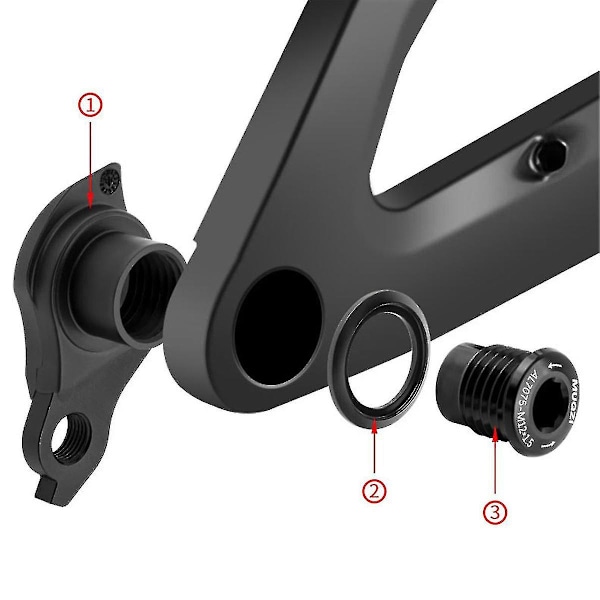 for SRAM UDH Frame Bagskifterophæng M12X1.0 Cykel Bagskifter Krogadapter M12-1.0 Black