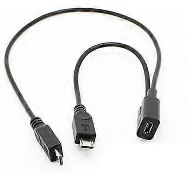 Micro USB Hunn 1 til 2 Micro USB Hann Splitter Skjøte Ladekabel Ledning for Lading & Dataoverføring USB-Tilbehør