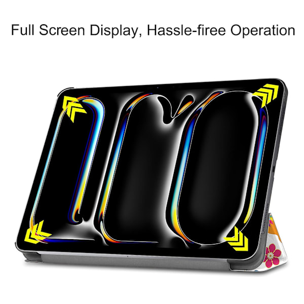 Fodral för iPad Pro 11 (2024) - Trivikt Stativ PU Läder Mönster Smart Surfplatta Skydd - Multicolor Butterflies