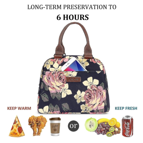 Lunch Bag Cooler Bag Women Tote Bag Insulated Lunch Box Vattentät Termisk Lunch Baggrå Sloth(happyshop) blue