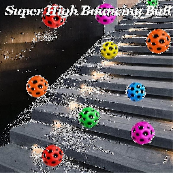 6-pack Astro Jump Balls, Rymdtema Gummibouncybollar för barn