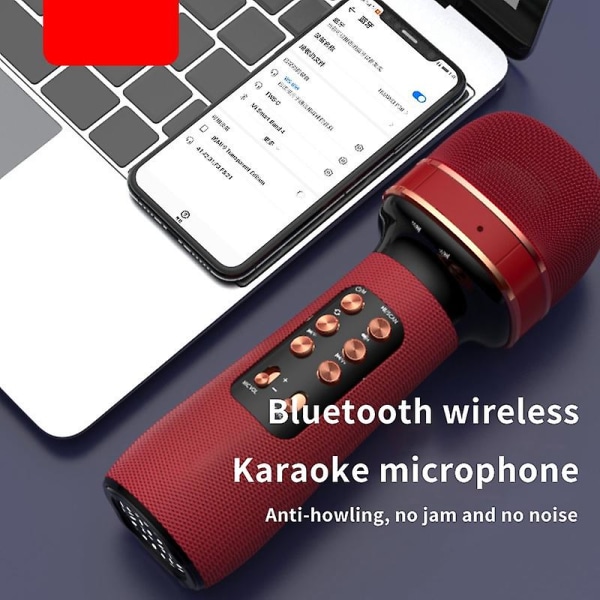 Trådløs mikrofon Professionel Karaoke Bluetooth Børn Sang Audio Integreret Blå Håndholdt Kondensator Mikrofon