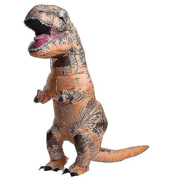 Täytettävä dinosauruksen puku aikuisille T-Rex-puku Halloween-asut Red