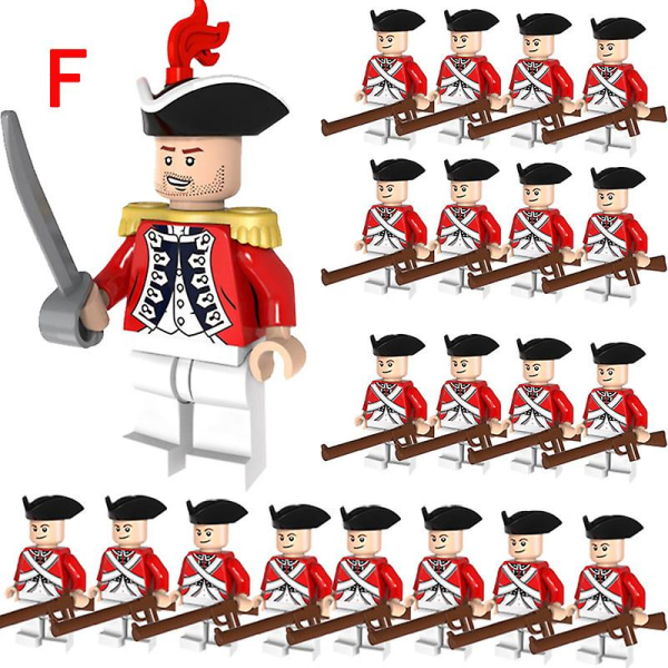 21 stk. Army Soldier Byggeklosser Figurer Mikropartikler Sammenmonterte Klosser Barns Pedagogiske Leker for Gutter F