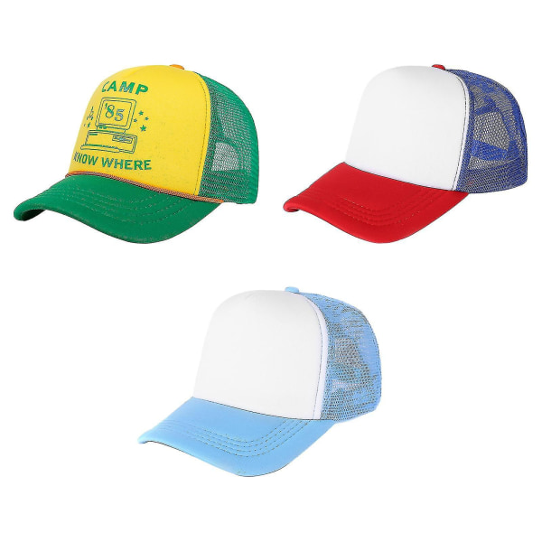 Stranger Things Dustin Hat Uusi Retro Mesh Trucker Cosplay Lippis Säädettävä Blue