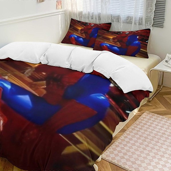 v729 Spider Man Crawl 3-delt sengesett for enkeltseng io729 135x200cm 53x78in