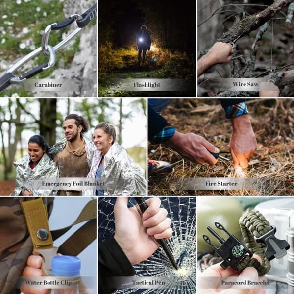 2026 Adventskalender Survival Kit – 24 Dagar Julkalender med Överlevnadsverktyg | Julklapp