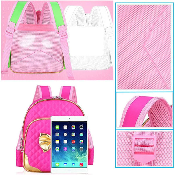 Vattentät ryggsäck för barn i förskoleåldern/söta ryggsäckar för dagis/babyryggsäck (rosa)