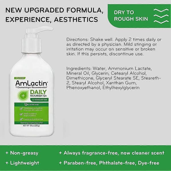 Lactic Acid Body Lotion Exfoliating Moisturizing Skin Refinement Radiant Improvement purple