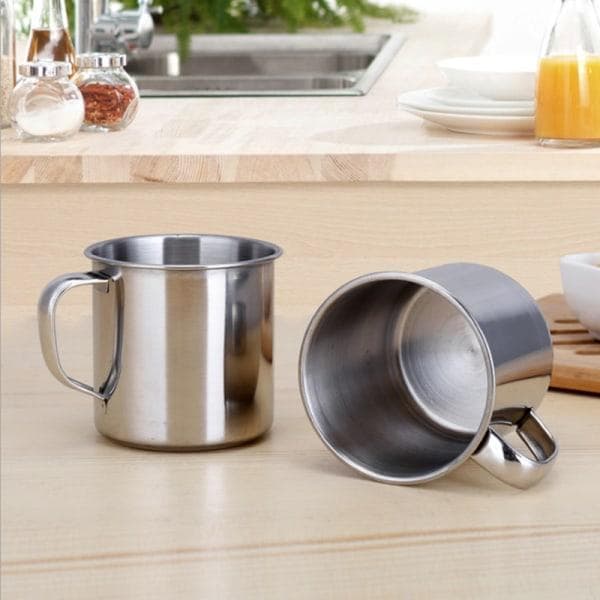 6 stk Utendørs Camping Vandring Te Kopp Rustfritt Stål 6PCS