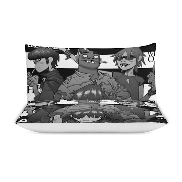 x465 Gorillaz 3-delt Sengesæt Varmt Og Behageligt Blødt Dynebetræk Sengesæt med 1 Dynebetræk Og 2 Pudebetræk til Soveværelse b465 135x200cm 53x78in