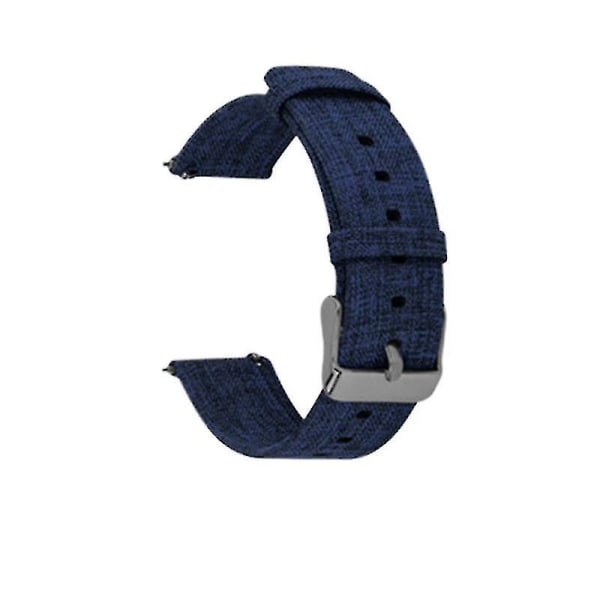 22 mm Canvas watch Minimalistiskt armband Delikat watch Mode klockband kompatibelt för Garmin Fenix ​​5 Blue