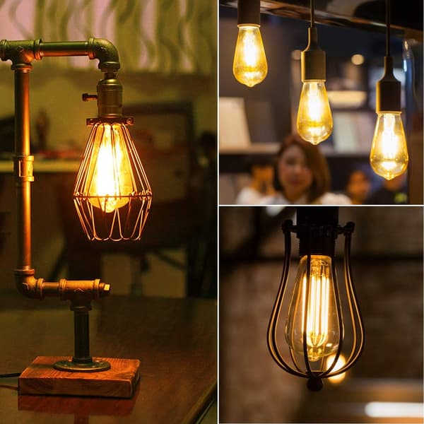 6 pcs Vintage Retro ST64 E27 Edison Light Bulbs 40w Filament Bulb Warm White