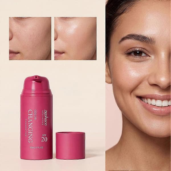 Fargeendrende flytende foundation - Naturlig farge 30ML