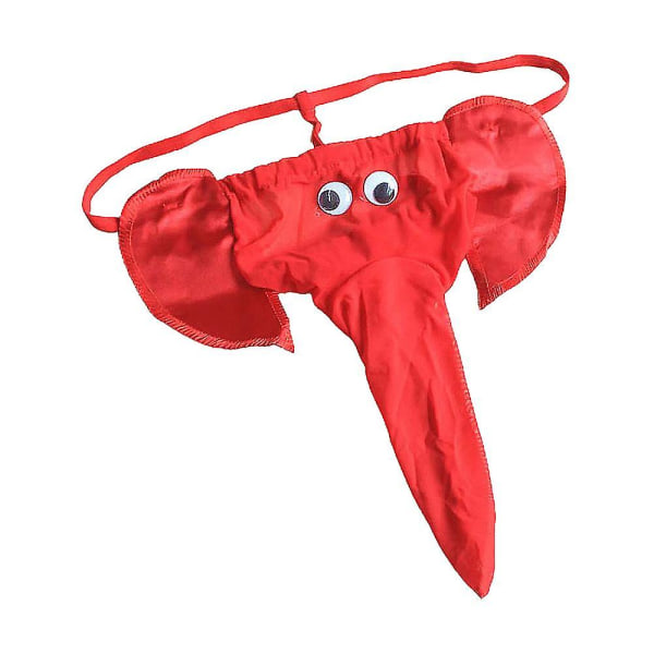 Herr Novelty Elefant G-string Trosor Thongs Underkläder Kalsonger Lingerie Flerfärgad Valfri Red