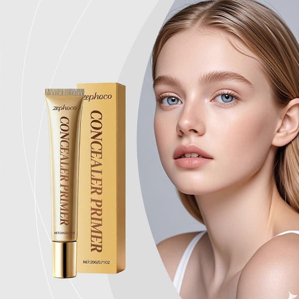 Full Dekkende Foundation, Full Dekkende Concealer, Concealer Primer, Vanntett Foundation for Fet Hud, Akne og Mørke Ringer, Langvarig Foundat 2PCS