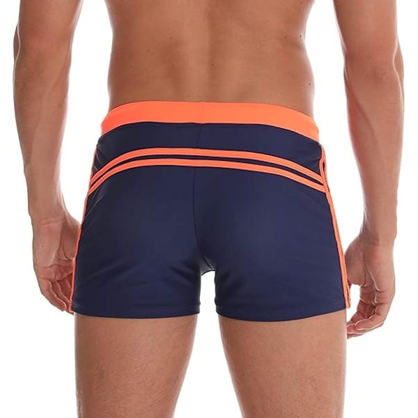 Herre Svømmebukser Shorts Sport Boxer Badetøy Boxers Underbukse Snøring Sommer Strand Board Shorts Elastisk Badedrakt Bunn M Orange