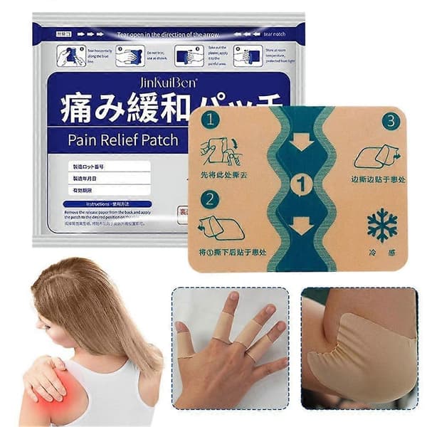 Japanskt smärtlindrande plåster, 4-vägs elastisk duk för nacksmärta blue 7pcs
