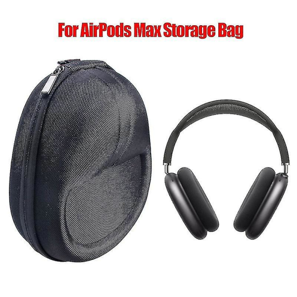 Kantava kova säilytyslaukku suojakotelo kantolaatikko -Airpods Max -kuulokkeille