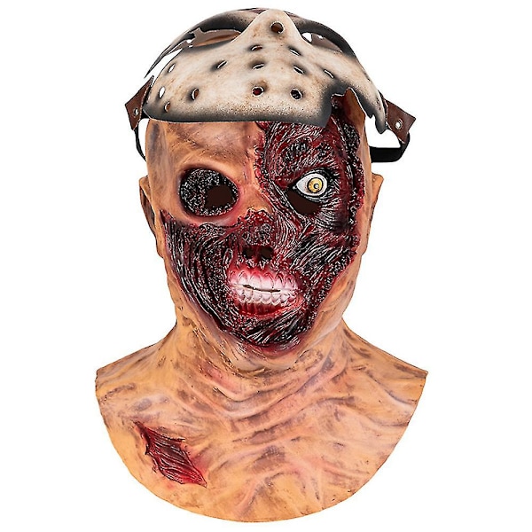 Mask Halloween Party Rekvisit Skummel Jason Hockeymaske Horror Hackermaske Voksen Full Hode Vampyr Latex Kostymemaske