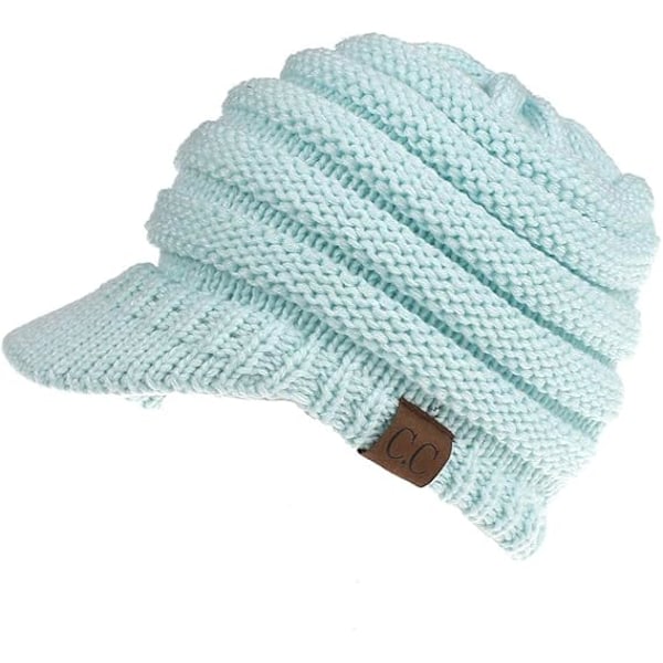 Vintervarm hästsvansmössa Light blue