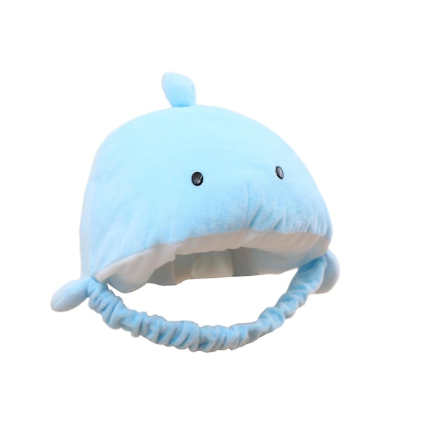 Dolphin Headgear Hat Earflap/elastic Band Thermal Photo Props Winter Costume Cosplay Cartoon Blue Dolphin Plush Cap For Party B