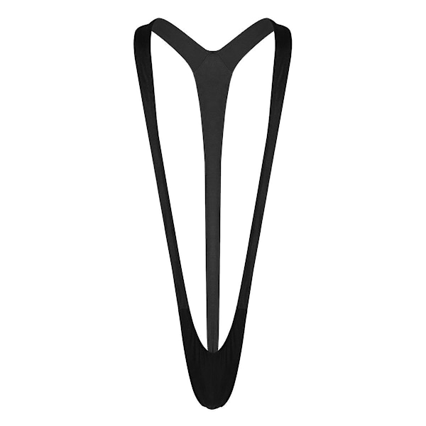 Fluorescerende Mankini - Menn Elastisk Badetøy Black One Size
