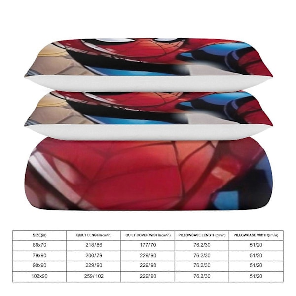 v721 Spider Man Crawl 3-delt Twin Sengesæt io721 135x200cm 53x78in