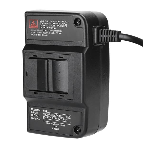 N64 Strømtransformator AC-adapter Strømforsyning til AV-videokabel til Nintendo 100-240VEU