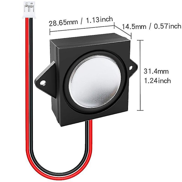 2 st högtalare 3 watt 8 ohm enkelhålighet minihögtalare fullfrekvenshålighet reklamhögtalare kontakt black