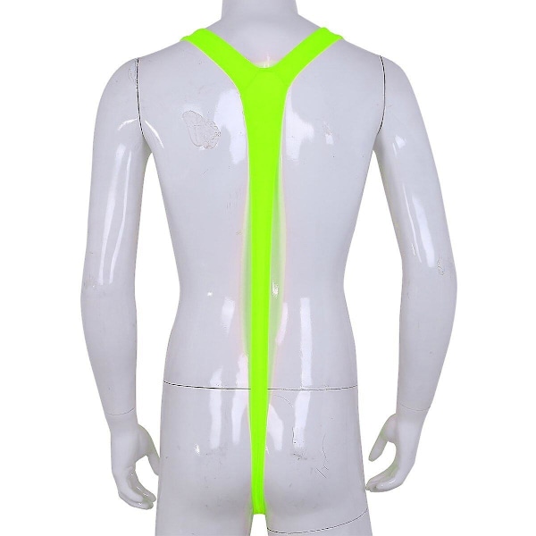 Fluorescerende Mankini - Menn Elastisk Badetøy Orange One Size