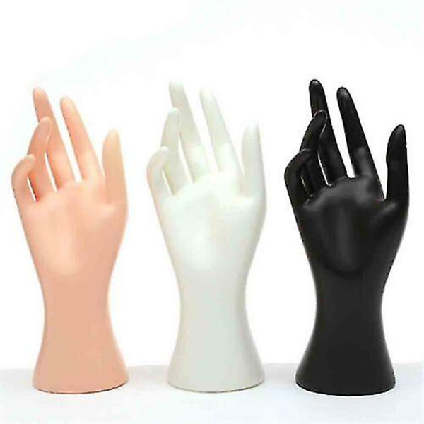 Ny skyltdocka hand finger smycken handske ring armband display stativ hållare (svart)