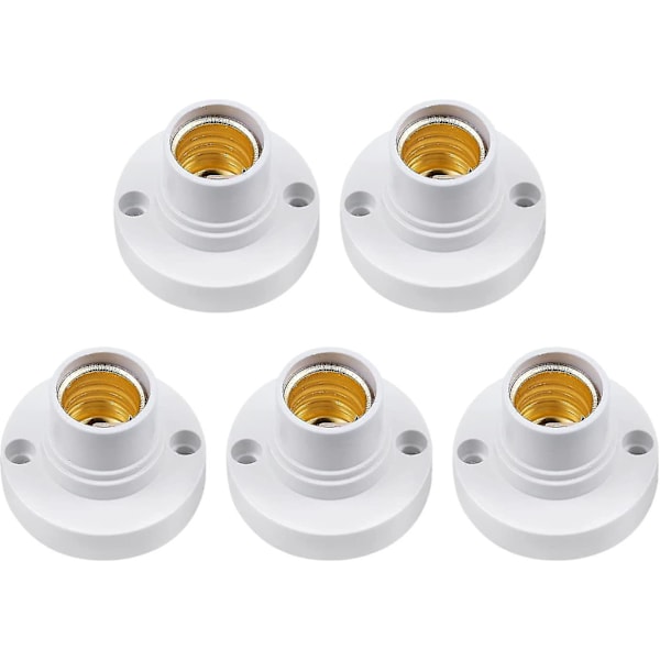 5pcks E14 Lamp Holder,e14 Edison Screw Light Bulb Holder, Plastic Ceiling Lamp Socket Crday Gift