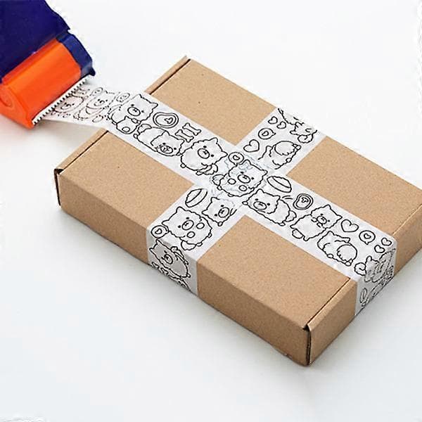 Pakketape pappeske forsegling tegneserievalp