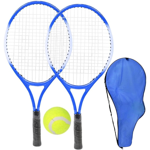 Sæt med 2 tennisketchere med 1 tennisbold og bæretaske, ideelt startsæt til at introducere børn til tennis