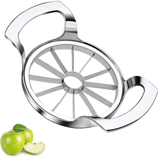 Apple Cutter Rostfritt stål Apple Corer Päron Cutter Uppgraderad version Apple Slicer i 12 fjärdedelar Rostfria ståltrådar, Apple Core Remover, Apple Pee