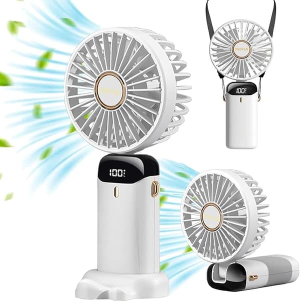 Bærbar elektrisk håndholdt ventilator USB genopladelig hånd