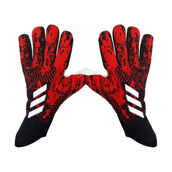 Soccer Goalkeeper Gloves Thickned Non-skid Red Green Black Latex Thickened Cold-resistant Breathable And Comfortable - Jxlgv Red 10