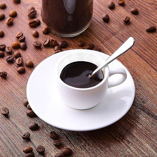 20 stk. espressoskeer, 4,5 tommer mini rustfrit stål kaffeskeer