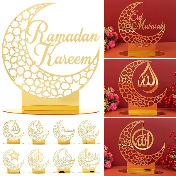 Eid Mubarak Dekor Ramadan Prydnader 8