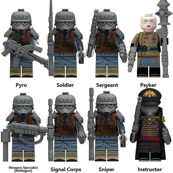 Knights Warrior Soldat Minifigur Byggeklodser Børnelegetøjssæt E