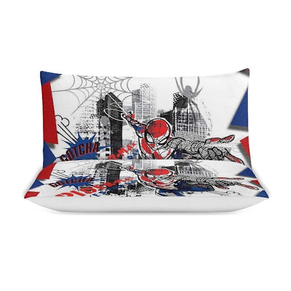 v875 Spider-Man 3-delat Bäddset för Enkelsäng - Inkluderar 1 Enkelt Täcke och 2 Örngott - Färgbeständig Mikrofiber - Spider io875 135x200cm 53x78in