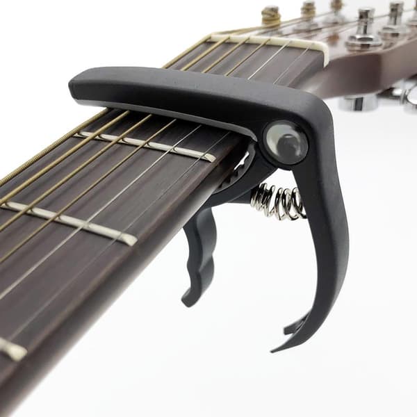 Guitar Capo Pick Set Plastic Stainless Steel Spring Guitar Accessories with 10pcs Picks for Replacement