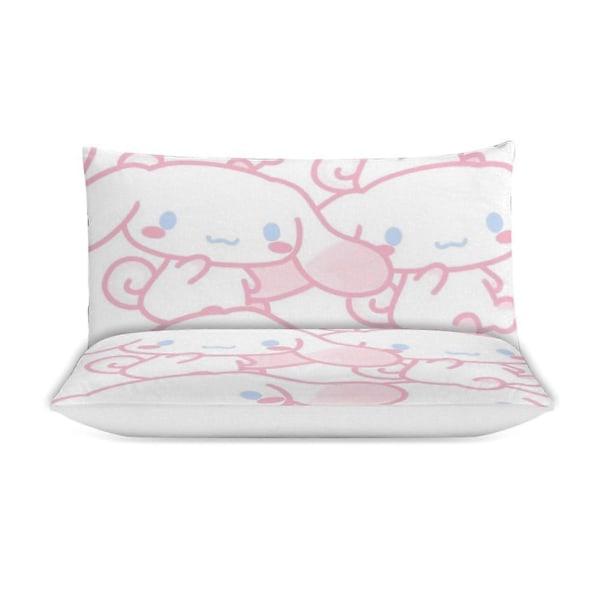 v808 Cinnamoroll 3-delars Twin Sängset - Inkluderar 1 Enkelt Täcke och 2 Örngott Sängkläder - Färgbeständig Mikrofiber - Cinnamoroll io808 135x200cm 53x78in